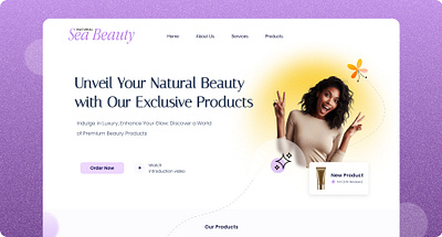 Beauty Landing Page desing graphic design ui user interface