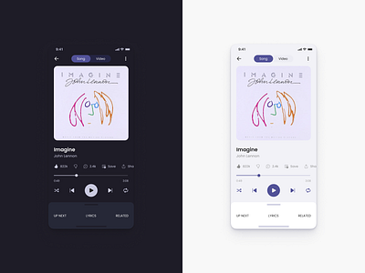 Music Player - Daily UI #009 daily ui dailyui design system music player ui ui kit