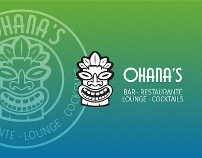 Ohana's I Bar · Restaurante · Lounge · Cocktails brand branding graphic design logo ohanas restaurant