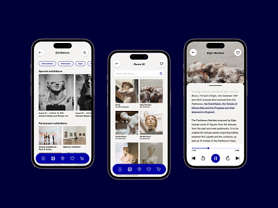 Museum App Design app design audio guide mobile design museum ui design