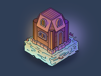 2D House Block illustration 2d design game design graphic design illustration isometric
