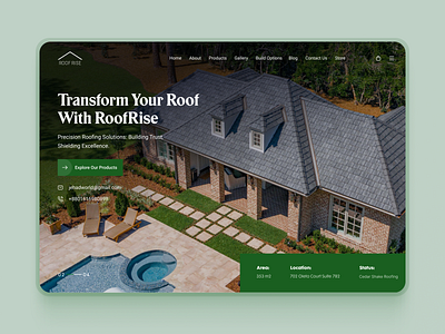 Roof Rise | Roofing Solution | Header Exploration dailyui dribbble ecommerce graphicdesign interface landingpage marketing seo ui uidesign uiinspiration uitrends uiux ux web webdesign webdesigner website