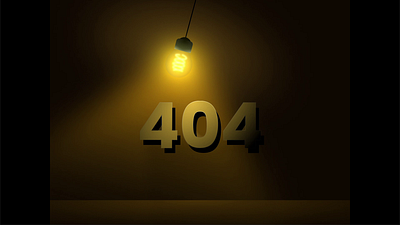 404 Page Design 3d 404 animation app branding dailytask dailyui design graphic design illustration logo motion graphics typography ui uidesign uiux ux