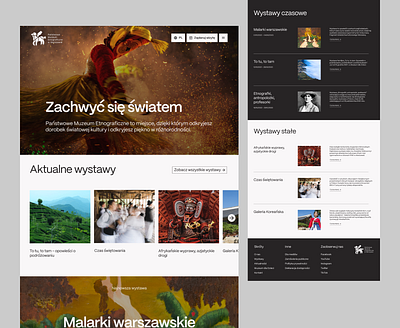 National Ethnographic Museum in Warsaw Website Redesign anthropology app application art direction cultural site ethnography museum product design redesign ui ux web web design website