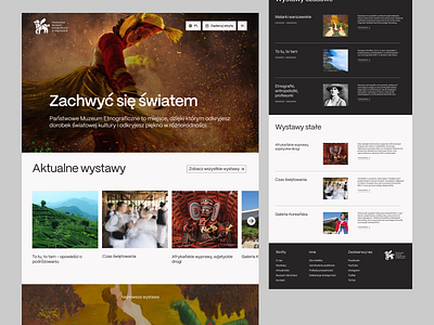 National Ethnographic Museum in Warsaw Website Redesign anthropology app application art direction cultural site ethnography museum product design redesign ui ux web web design website