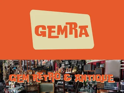 GEM Retro & Antique 50s 60s antique branding design funky graphic design illustration logo mid century mid century modern mod retro typography vector vintage