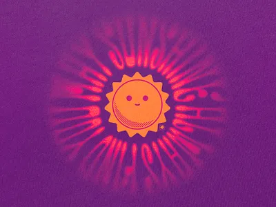 sunshine design good vibes graphic design groovy happy positive retro smile sunshine tiny buffalo vintage