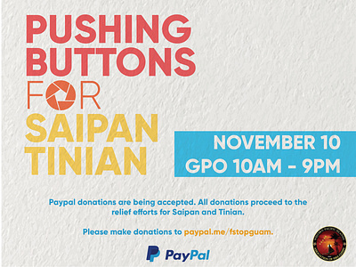 Saipan-Tinian Typhoon Relief Fundraiser Poster adveetisement graphic design marketing poster