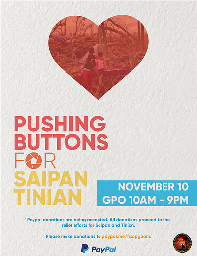 Saipan-Tinian Typhoon Relief Fundraiser Poster adveetisement graphic design marketing poster