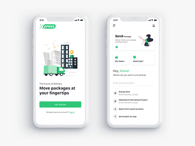 Xpress: Package Delivery Reinvents(Package sender app) appinterface deliveryapp deliveryservice locationtracking logisticsapp mapintegration mobileappdesign mobileui packagedelivery parceldelivery productdesign shippingapp trackingapp uidesign uiux userexperience userinterface