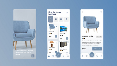 Furniture Design App 3d animation ui