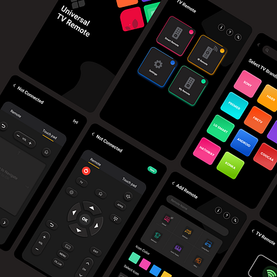 TV Remote App app design creatives design figma graphic design illustration logo remote app screenshots tv remote ui