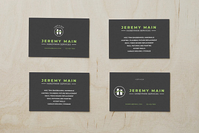 Handyman Business Cards adobe illustrator branding business cards graphic design logo print design