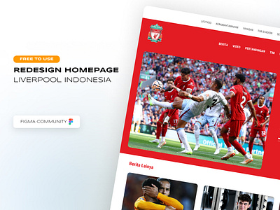 Redesign Homepage - Liverpool Indonesia anfield fifa homepage landing page lfc liverpoolfc premier league salah soccer sports ui ux web web design ynwa