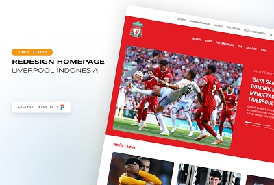 Redesign Homepage - Liverpool Indonesia anfield fifa homepage landing page lfc liverpoolfc premier league salah soccer sports ui ux web web design ynwa