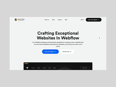Live Preview of Mayelow portfolio webdesign webflow website