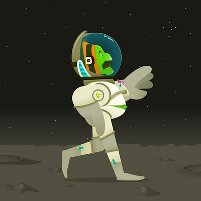 Moonwalk animation astrounaut billie jean character design graphic design illustration michael jackson motion graphics music space