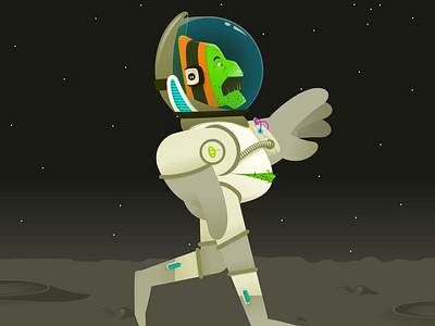 Moonwalk animation astrounaut billie jean character design graphic design illustration michael jackson motion graphics music space