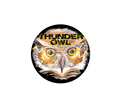 Badger Badge - Thunderowl animal bird branding design hand drawn hand painted art illustration logo nature owl watercolour