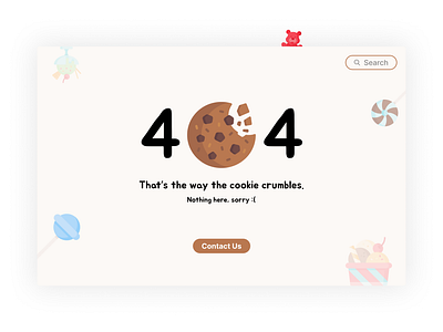 404: No cookie found 404 page illustrations ui design uichallenge web web design