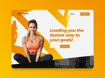 Fitness coach website ai design desktop dynamic fitness gym ui ux