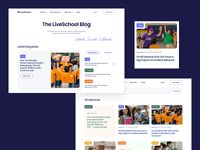 Edtech Website Blog Design | LiveSchool blog blog design blog ui edtech education education app school schools management web design webflow webflow design website design