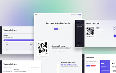 Auto QR Code App Design design saas app design ui ux visual design