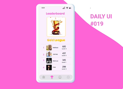 Daily UI #019 - Leaderboard app branding design ui ux