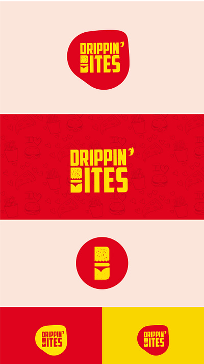 Drippin Bites Logo branding design graphic design logo minimal typography vector