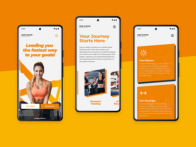 Personal Coach – Fitness Website ai design dynamic fitness gym mobile