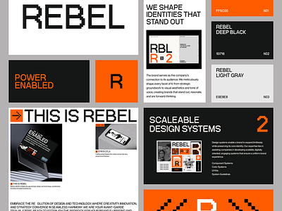 REBEL - brand visual system branding design minimal ui web
