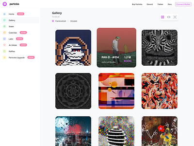 Particles Gallery - Website Design design ui ux website