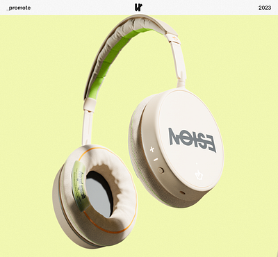 DENOISE 3d animation branding design graphic design headphone logo motion graphics