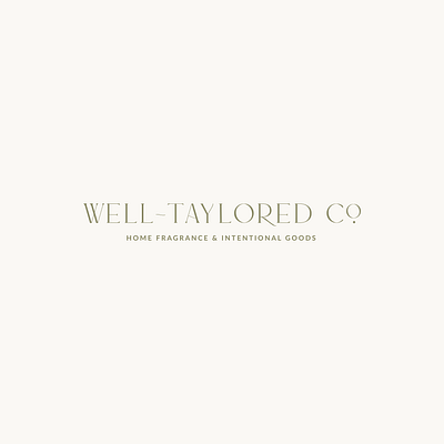 Brand Design for Well-Taylored Co. brand design brand designer brand experiences brand identity brand strategist brand strategy branding design design studio graphic design home fragrance logo logo minimalist logo timeless logo