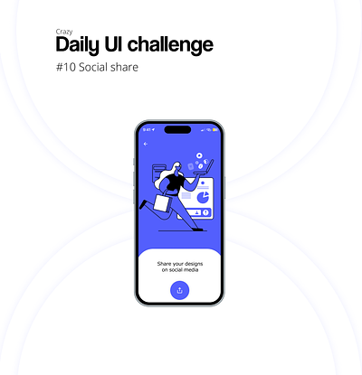 Daily UI Challenge #10 Social share button animation daily ui social share ui ui design ux design