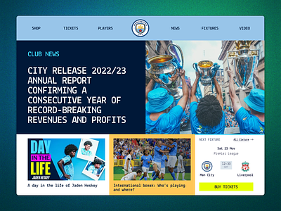 #️⃣0️⃣5️⃣1️⃣ Press Page - Manchester City desktop figma prototype ui ux uxuidesigner