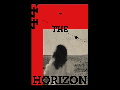 ON THE HORIZON /443 clean design modern poster print simple type typography