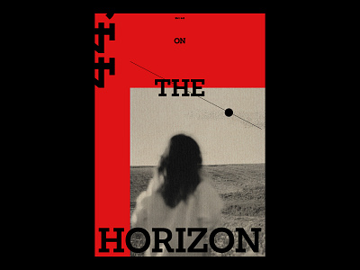 ON THE HORIZON /443 clean design modern poster print simple type typography