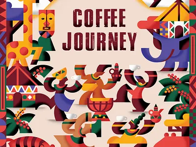 Graphic Design / Coffee Journey graphic design ill illustration vector
