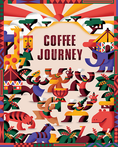 Graphic Design / Coffee Journey graphic design ill illustration vector