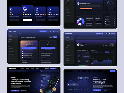 Dash2Trade - trading platform crypto dark ui dashboard platform pricing trading ui ux web application web design web3