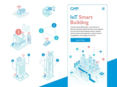 UI / Smart Building branding illustration ui