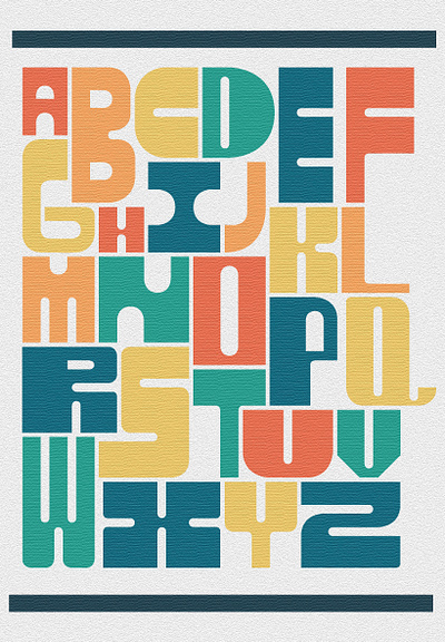 Alphabetic Poster alphabet design letter design type typography