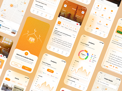 Islamic App Design app launc app launch app ui design ui app designs mockups graphic design hire4uxui islamic app islamic apps islamic calender mockups ui ui apps ui designs