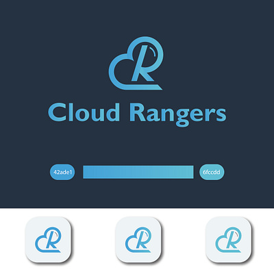 Cloud Rangers Logo branding customized eye catching gradient graphic design icon it logo logo design