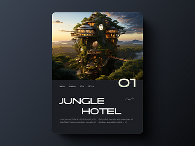 Jungle Hotel design graphic design poster typography ui web