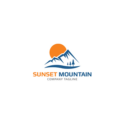 Sunset Mountain Logo abstract logo art branding business logo creative logo design graphic design illustration logo logo brand logo design logo designer logo folio logo maker minimal logo minimalist logo modern logo mountain logo sunset logo vectplus