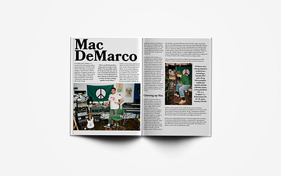 2-page Magazine spread graphic design magazine print typography