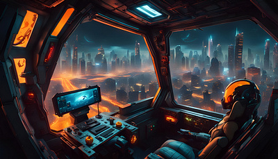 Explore the world cyberpunk art cyberpunk city futuristic art sci fi spaceship spaceship cockpit wallpaper