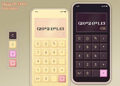 Daily UI #004 Calculator app calculator daily 100 challenge daily ui dailyui design mobile design ui